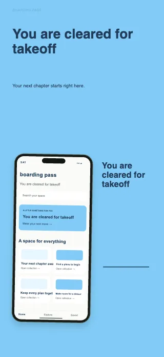 Boarding Pass screenshot design: Fresh ledger